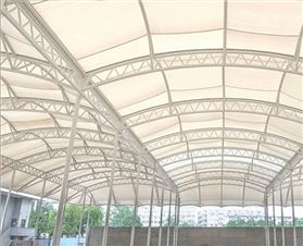 网球场钢膜结构雨棚