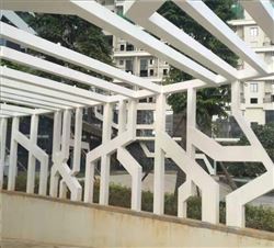 广东地铁出入口钢结构造型制作 钢构楼梯护栏